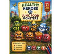 Healthy Heroes vs Junk Food Monsters: A Story, Coloring & Activity Book for Kids Ages 4-8 to Build Healthy Eating Habits Through Fun Adventures and Creative Learning