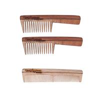 Healthy Ideas - Comodidad | Aprobado por Khadi India - El peine original de madera de nim hecho a mano | Anticaspa y antiestático (7.5 pulgadas). Compra 2 Comfort y obtén 1 Basic gratis