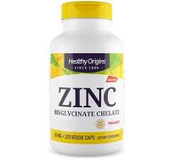 Healthy Origins, Bisglicinato de Zinc, 50mg de Zinc, Depósito - una Cápsula cada 2 Días, 120 Cápsulas veganas, Probado en Laboratorio, Vegetariano, Sin Gluten, Sin Soja, No GMO