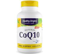 Healthy Origins, Natural CoQ10 con Kaneka Q10, 100mg, Dosis Alta, 60 Cápsulas blandas, Probadas en Laboratorio, Sin Gluten, Sin Soja, No GMO