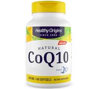 Healthy Origins, Natural CoQ10 con Kaneka Q10, 600mg, Alta Dosificación, 60 Cápsulas blandas, Testado en Laboratorio, Sin Gluten, Sin Soja, Sin OGM