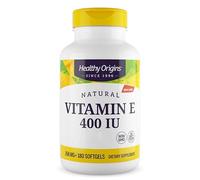 Healthy Origins, Natural Vitamin E, 400UI, 180 Cápsulas blandas, Probadas en Laboratorio, Sin Gluten, No GMO