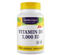 Healthy Origins - Vitamina D3 Depot 5000 UI, 120 cápsulas blandas