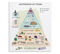 Healthy Plate Pyramid Poster Eating Guide for Senior Center and Home