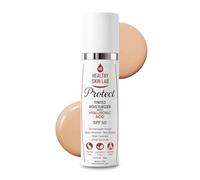 Healthy Skin Lab - Hidratante de color con protección solar mineral SPF 50, ácido hialurónico, óxido de zinc, dióxido de titanio