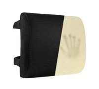 Healthy Spirit - Cojín lumbar de espuma con memoria, apoyo lumbar, apoyo para la espalda, silla de oficina, coche, almohada de apoyo lumbar, color negro, 1 unidad
