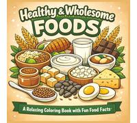 Healthy & Wholesome Foods: A relaxing coloring book with fun food facts|Bold Designs|Easy to color|Stress Relief and Relaxation