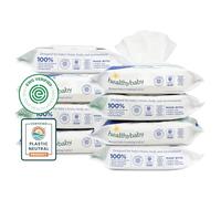 HealthyBaby Nuestras toallitas húmedas | EWG verificadas seguras | 100% a base de agua y plantas | Sin perfume y seguras para pieles sensibles | Sin fragancia y totalmente sin cloro (8 paquetes, 512