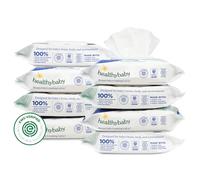HealthyBaby Nuestras toallitas húmedas | EWG verificadas seguras | 100% a base de agua y plantas | Sin perfume y seguras para pieles sensibles | Sin fragancia y totalmente sin cloro (8 paquetes, 512