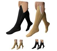 HealthyNees 15-20 mmHg calcetines de compresión de pantorrilla ancha, 2 unidades de punta cerrada, 09.0M US, 2 pares mezcla