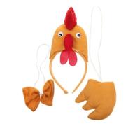 Healvian 1 Juego De Disfraz De Gallina Y Diadema De Pollito De Pajarita Diadema De Para Pollo Para Gallinas Disfraz De Animal De Granja Pollos De Peluche