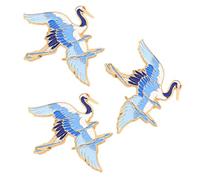 Healvian 1 Juego Insignia De Grúa Pin Decorativo Para Ropa Broches De Esmalte Pequeños Para Mujer Elegantes Broches Dorados De Estética Refinada Para Ropa Decoraciones 3 piezas