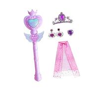 Healvian 1 Juego Juguetes de capa de princesa varita luminosa palos intermitentes juguete brillante de mano capa para varita mágica para Ampolla Púrpura