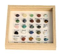 Healvian 1 Juego Marco de fotos de mineral de cristal joyas piratas muestra de piedra de minerales de enseñanza piedra decorativa irregular Cristal en bruto accesorios grava