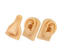 Healvian 1 Juego Modelo de práctica de punción. partes del cuerpo Modelo de oído humano 1:1 skin tint modelos perforación de la nariz piercing en la oreja modelo elasticidad orejas postizas