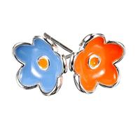 Healvian 1 Par aretes llamativos con cuentas semental pendientes para mujer de moda chicas pendiente de flor para niña aretes con tachuelas para mujer plata