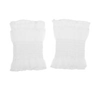 Healvian 1 Par De Foto De Manicura Arrugada Blanca Mangas Falsas Camisa De Encaje Manicura Falsa Accesorios De Fotografía Cicatriz Que Cubre La Muñeca Cubierta De Encaje Muñeca De Encaje
