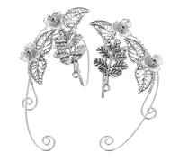 Healvian 1 Par Pinza Para La Oreja Manguitos De Hadas Aretes De Aro Pendientes De Puño Orejas Acortar Pendientes Para Mujer Colgando Pendientes De Plata Silver Aleación