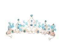 Healvian 1 Pc princess mostrap the crown presentes accesorio para el cabello para mujer tiaras de boda para novia tocado de niña pequeña accesorio para tocado de fiesta Metal Blue