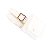 Healvian 1 Pieza Bandolera de Cuero Retro Casual para Mujer Mochila Multifuncional con Correa para Claves y Teléfono Color Blanco