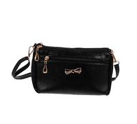 Healvian 1 Pieza bolsa de mensajero de mujer correas bolsa de arco bolsas bolso de embrague cartera bandolera Elegante bolso mensajero bolsa de mujer bolso de mensajero femenino Metal Negro