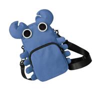Healvian 1 Pieza Bolso de Hombro para Mujer de Diseño Único con Forma de Cangrejo Bolso de Moda para Teléfono Bolsa Cruzada de Oxford Color Gris Azul Capacidad Moderada para