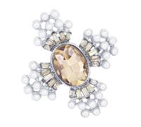 Healvian 1 Pieza Broche de vidrio de aleación paseo insignia creativa broche de moda accesorios de broche Color Aleatorio