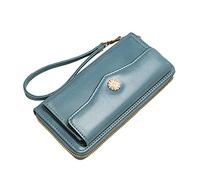 Healvian 1 Pieza Cartera de Mano Mujer Grande y Elegante con Bolsa de Monedas y Teléfono para y Color Azul