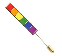Healvian 1 Pieza Insignia del arco iris broche de solapa lesbian orgullo gay broche de metal Pines de solapa broche en forma de corazón Vistoso