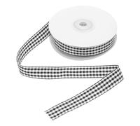 Healvian 1 rollo de cinta de cuadros a rayas de 1,5 cm x 25 yardas para manualidades, ramos de boda, regalos navideños, proyectos de manualidades y decoración.