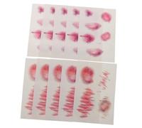 Healvian 10 Hojas Pegatinas Cicatriz Halloween Efecto Realista Herida Falsa Simulación Sangrienta para Maquillaje Disfraz Fiesta Adultos