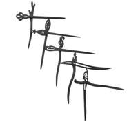 Healvian 10 Palillos Cabello de Mujer de Madera Estilo Retro, Accesorios Elegantes para Embellecer y Enrollar el Cabello en Actuaciones y Bailes Varios estilos