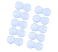 Healvian 10 Piezas Estuche para Lentes de Contacto Doble Marco Unidades Caja de Almacenamiento Portátil Resistente al Agua Diseño Compacto para Viaje y Uso Diario