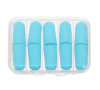 Healvian 10 tapones para los oídos con cancelación de ruido - Tapones de espuma viscoelástica con estuche de plástico para descansar y estudiar por la noche (azul)