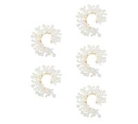 Healvian 10 Unidades Pendientes de Clip Forma Floral y Perlas de Color Marfil para Mujer, sin Perforación, Ajuste Cómodo, Ideales para Bodas y Fiestas Estilo Vintage y Elegante