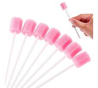 Healvian 100 hisopos bucales desechables, herramienta profesional de cuidado bucal, esponjas bucales de espuma suave para pacientes mayores y bebés