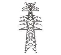 Healvian 100 para Maquetas Arquitectónicas, Modelo de Torre de Transmisión Negra de 18,8 Cm, Decoración para Micropaisajes, Accesorios para Trenes en Miniatura y Escenarios Urbanos