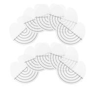 Healvian 100 Piezas de Calor Transparentes con Escala para Extensiones de Cabello Almohadillas Redondas Resistente al Calor Herramientas Profesionales para Colocación Precisa Salones y Uso