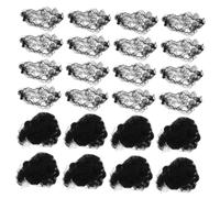 Healvian 100 Piezas redecilla invisible para de bollos moño de pelo red para bailarines redecillas para mujeres accesorios para disfrazarse red de cabello poliéster Negro