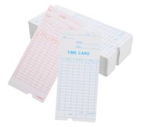Healvian 100 Tarjetas de Asistencia para Control Horario Empleados, Papel para Tarjetas Doble Cara, 100 Hojas para Uso en Oficina, Accesorios de Oficina para Registro Semanal y Mensual
