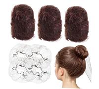 Healvian 100piezas Redecilla De Moño Invisible De Color Café De Malla Elástica Para Accesorios De Dama y Niña Para Ballet y Otras Actividades