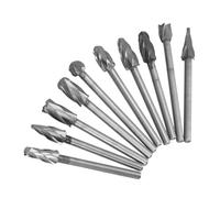 Healvian 10piezas Cabezal De Rotatoria De Carburo Juego De Fresas Para Tallar Madera y Acero Endurecido Herramientas De Desbarbado Para Pulir y Taladrar