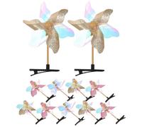 Healvian 11piezas Horquilla De Molino De Viento Lentejuelas Accesorios Para Pinzas Para Cabellera