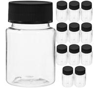 Healvian 12 Piezas Botella De Muestreo Frasco De Medicina Botellas De Muestra De Plástico Dispensador De Suplementos Frascos De Medicina La Mascota Botella De Agua