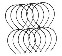 Healvian 12 Piezas Diademas Plásticas Antideslizantes con Dientes Semiacabadas para Manualidades y Casual Diademas Anchas para Mujeres y Niñas Accesorios para Personalizar Cabello