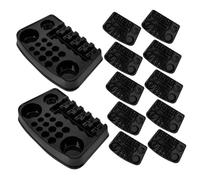 Healvian 12 piezas Pequeños Portadores de Tinta Bandeja para Tatuar Recipiente Negro Base Estable Fácil Limpieza para Tatuadores Profesionales y Aficionados