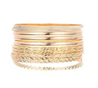 Healvian 12 piezas Pulseras Mujer Estilo Bohemio Conjunto Multicapa De Aleación Dorada Para Fiesta Y Diario