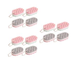 Healvian 12 Piezas Toallita De Esponja De Baño Toalla Esponja Exfoliante Cesto De Ropa Plegable Montado Hielera Inflable Para Fiestas Ducha Toalla De Esponja Hombres y Mujeres Córneo
