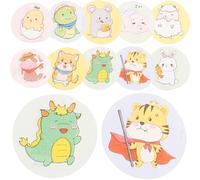 Healvian 120piezas Vendajes De Emergencia Redondos Vendajes Adhesivos Impermeables Con Dibujos Animados