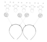 Healvian 12piezas Diadema Bola De Antena Diadema Purpurina Para Fiestas Accesorios Plateados Para Disfraz Espacial Para Halloween y Disfraces De Marcianos